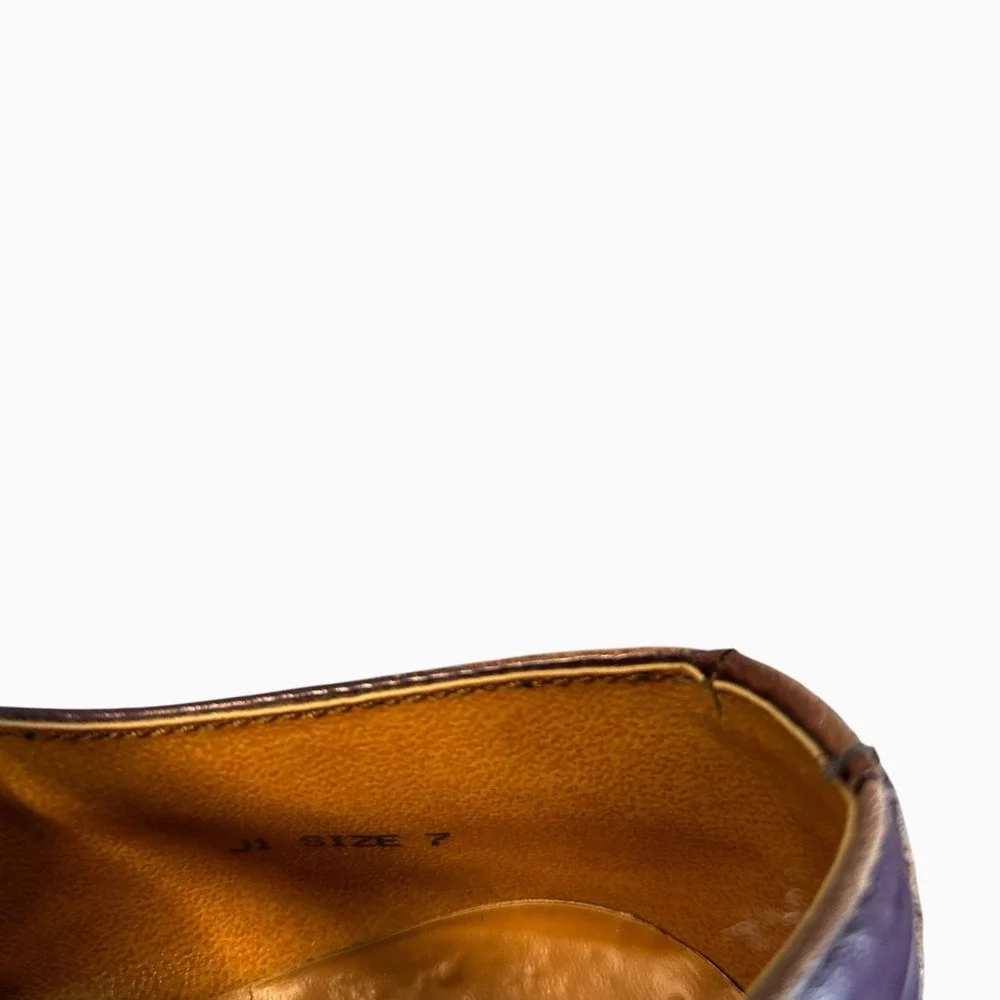 Vintage Dr Martens 1461/59 Purple 3 Eye Shoes Men's Size 7 Wmns 8 England Made